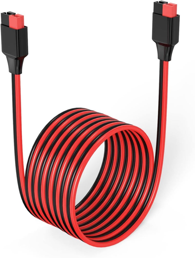 ELFCULB 10AWG 35FT Anderson Extension Cable 2 6 10 20 35 50FT Solar Extension Cable Anderson Connector for Portable Power Station Solar Generator Solar Panel (35FT) - Image 1